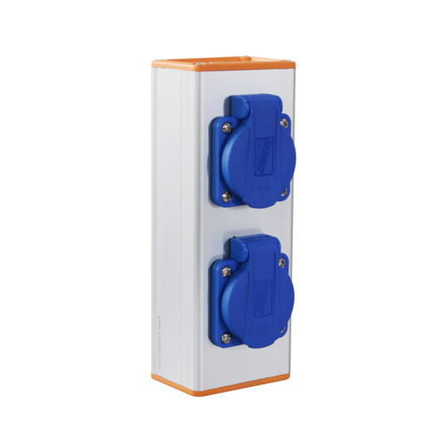 세기비즈 알루미늄 프로파일 동력용 소켓 콘센트 박스 SG-MC-02-2P220V