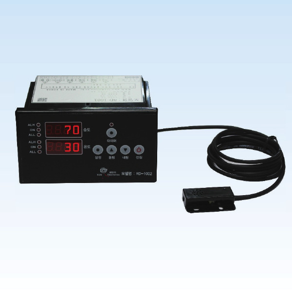 런전자 디지털 온도 습도 조절기 센서일체형 RD-1002 매입형