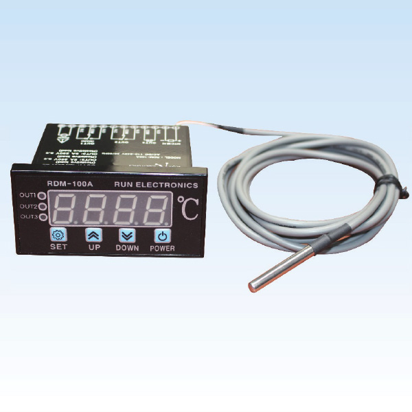 런전자 디지털 온도 습도 조절기 센서일체형 RDM-100A 매입형