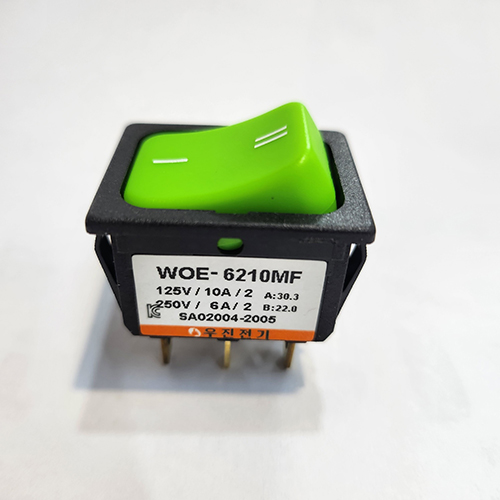 우진전기 WOE-6210MF 50EA 켜짐<--켜짐 2단6핀
