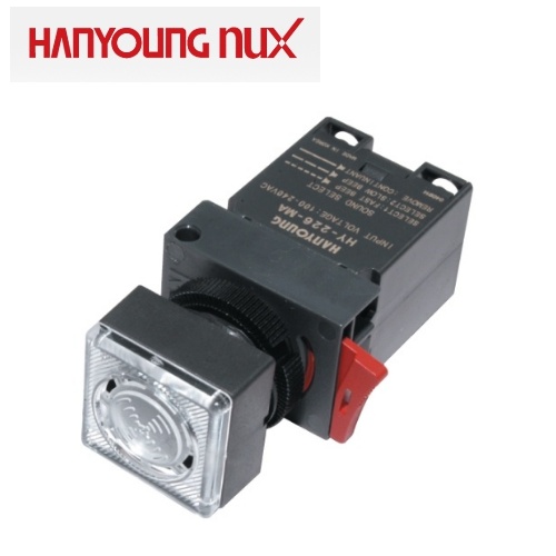 한영넉스 HY-226MD 3음색 Ø22/Ø25 겸용 전면 사각형 12-24V DC 전자 멜로디 부저