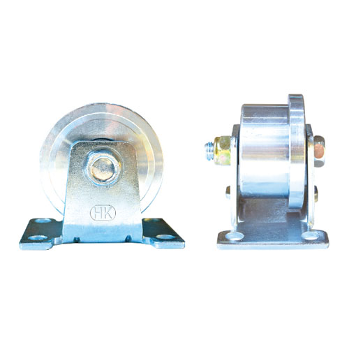 한국캐스터산업 HC-HR4 152mm(6인치) H빔용 ㅡ자 고하중 레일고정 바퀴 캐스터 플레이트 타입 HC-31032