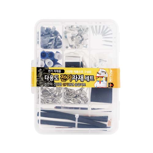 마이토우 소포장 TC6 다용도 전기자재 수축튜브 전기테이프 압착단자 케이블타이 세트 I397800