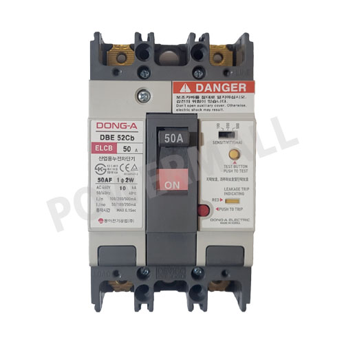 [38491]동아차단기 DB52Cc 15A 50AF 경제형 배선용차단기 MCCB