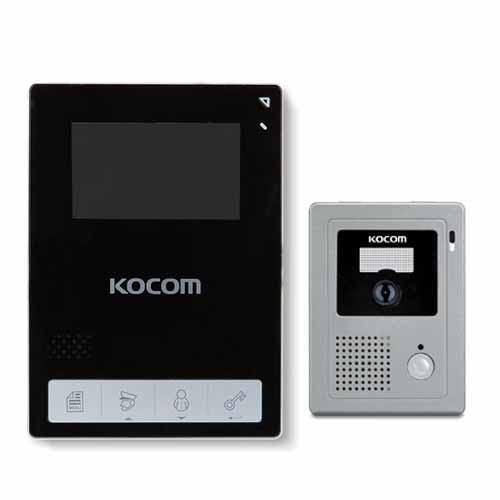 코콤 KCV-434 블랙 LED 컬러 109mm(4.3인치) 인터폰 비디오폰 초인종 세트 I9107