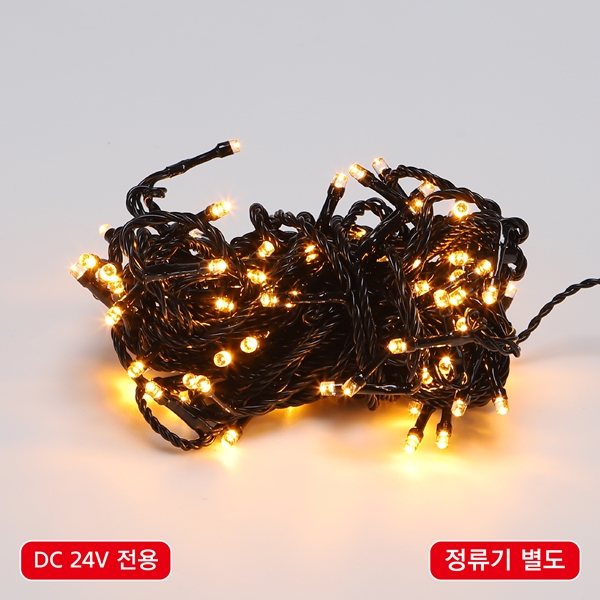 LED 96구 DC24V 검정선 황색 크리스마스 트리 은하수 장식 전구 트리구 정류기 별도 I55879