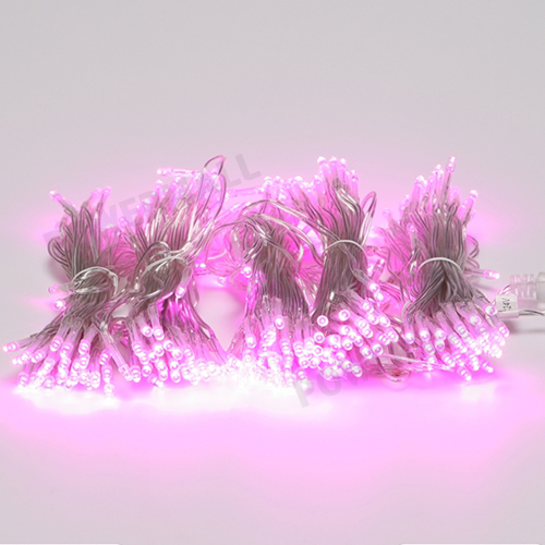 LED 300구 DC24V 투명선 핑크색 크리스마스 트리 은하수 장식 전구 트리구 정류기 별도 I55917