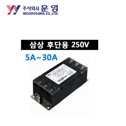 운영 WYFT30T1C 30A 삼상 250V 인버터 후단용 노이즈필터