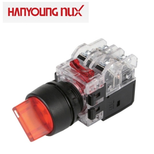 한영넉스 MRT-T3A2A0R 빨강색 22파이 3단 유지 돌출 2a2b AC100-240V 조광용 셀렉터 스위치