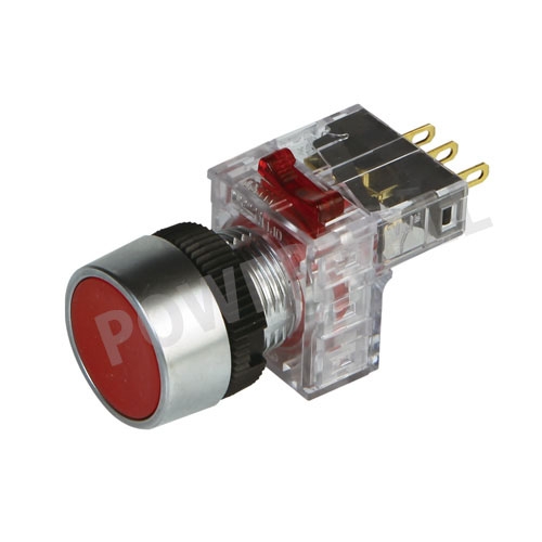 한영넉스 DRF-RA1R 빨강색 16파이 유지동작 푸시버튼 제어용 스위치